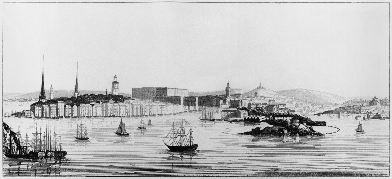 Stockholm manzarası, 1841 by French School
