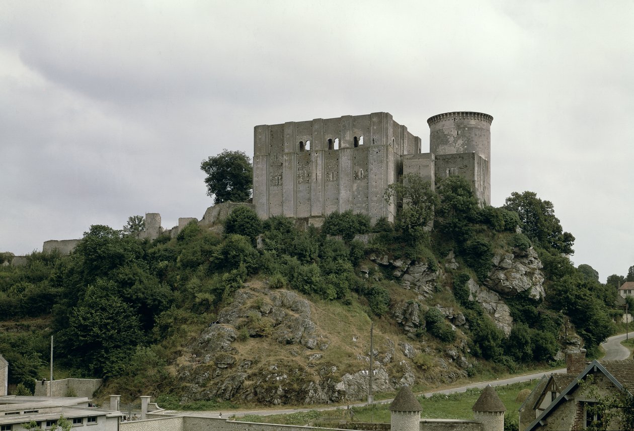Tour de Talbot ve kalenin görünümü (ayrıca bkz. 87682) by French School