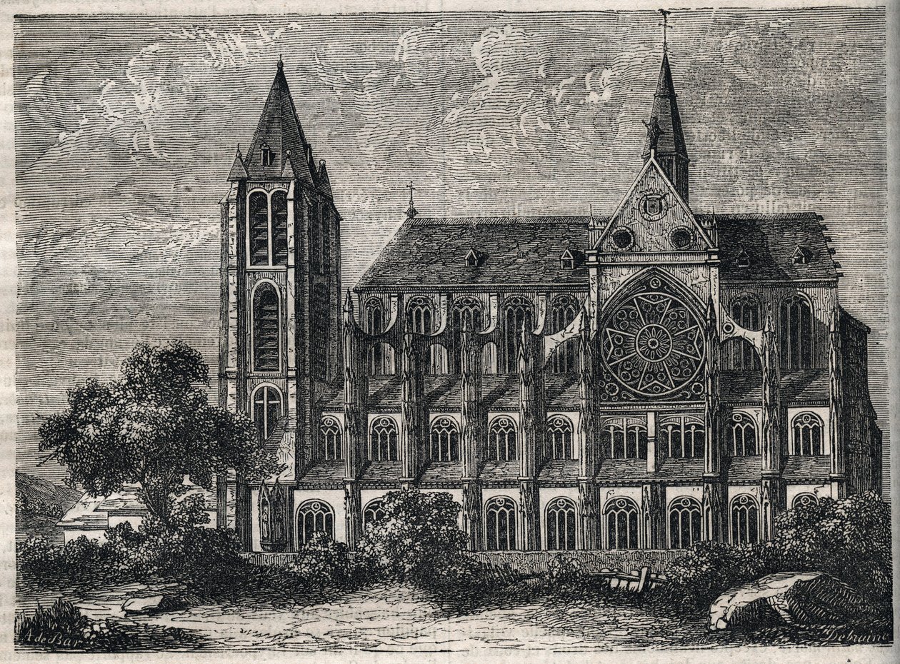 Saint-Victor (Aziz Victor) manastırının görünümü 1811