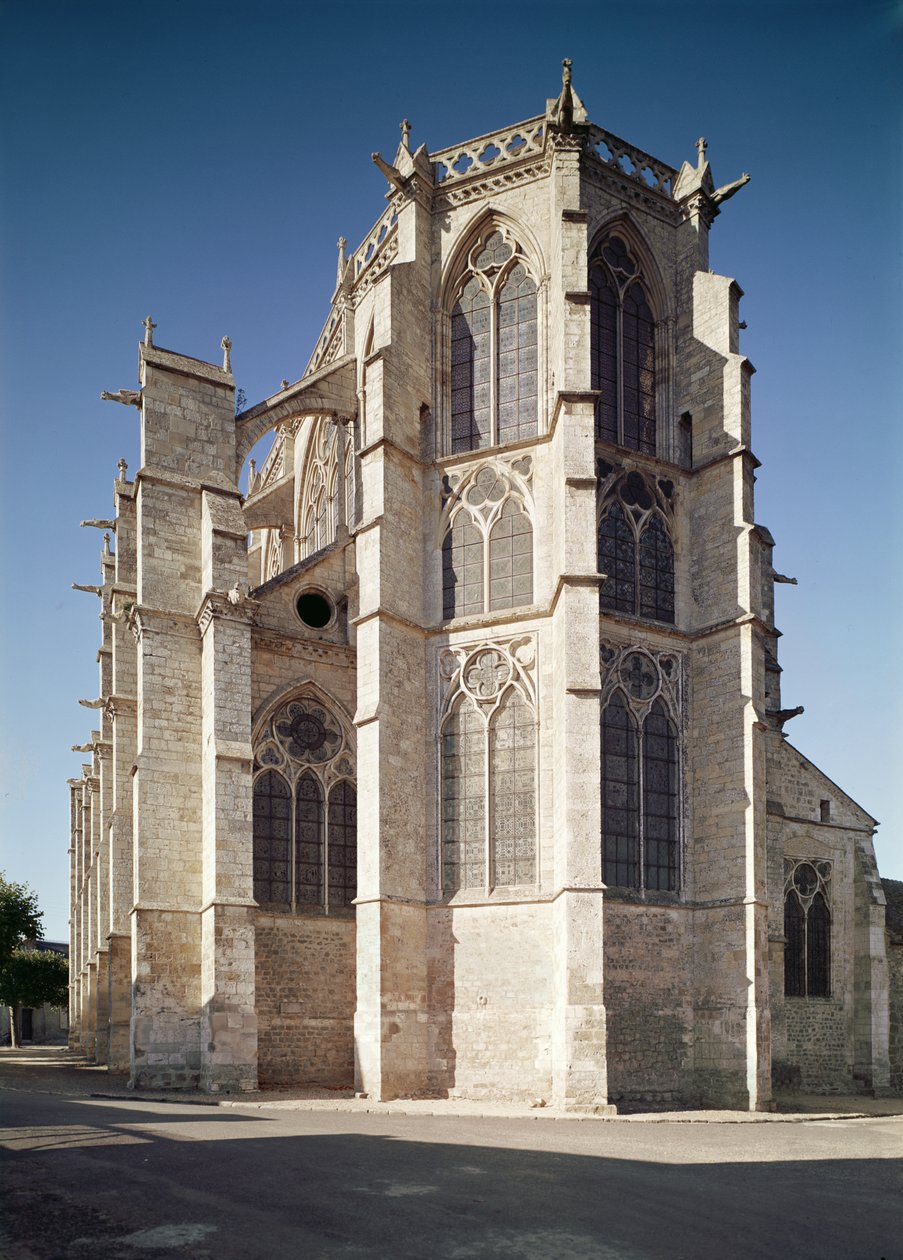 1260-1320 yılları arasında inşa edilmiş kilisenin yan duvarının görünümü by French School