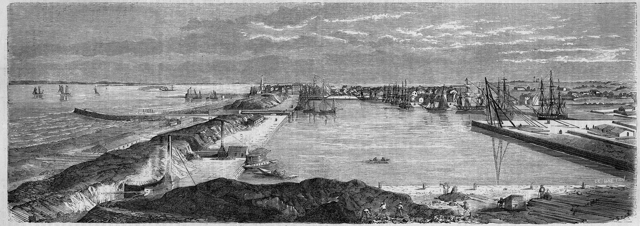 Saint Nazaire şehrinin görünümü (Saint-Nazaire) (Loire Atlantique, 44) by French School