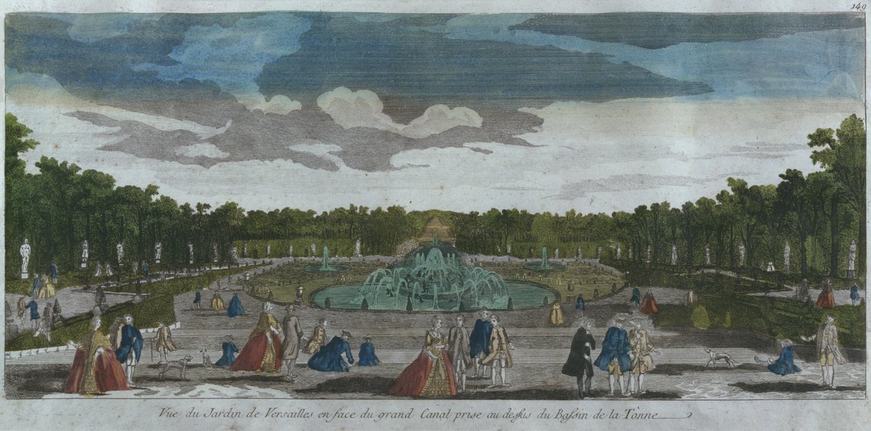 Latona, Versailles, Fransa çeşmesinden görülen Büyük Kanal