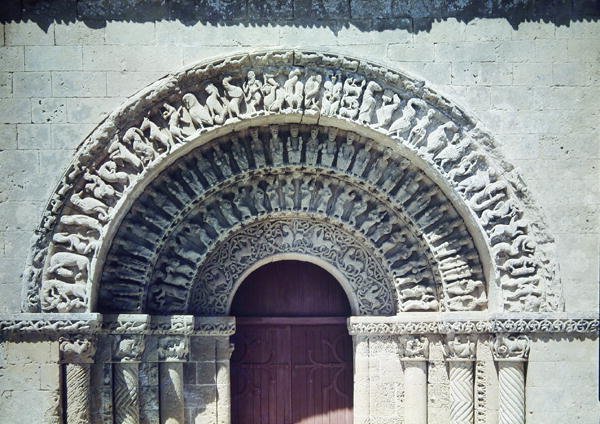 ದಕ್ಷಿಣ ಟ್ರಾನ್ಸೆಪ್ಟ್ನ ಪೋರ್ಟಲ್ನ ನೋಟ, 1150-75 ಟರ್ಕ್ by French School