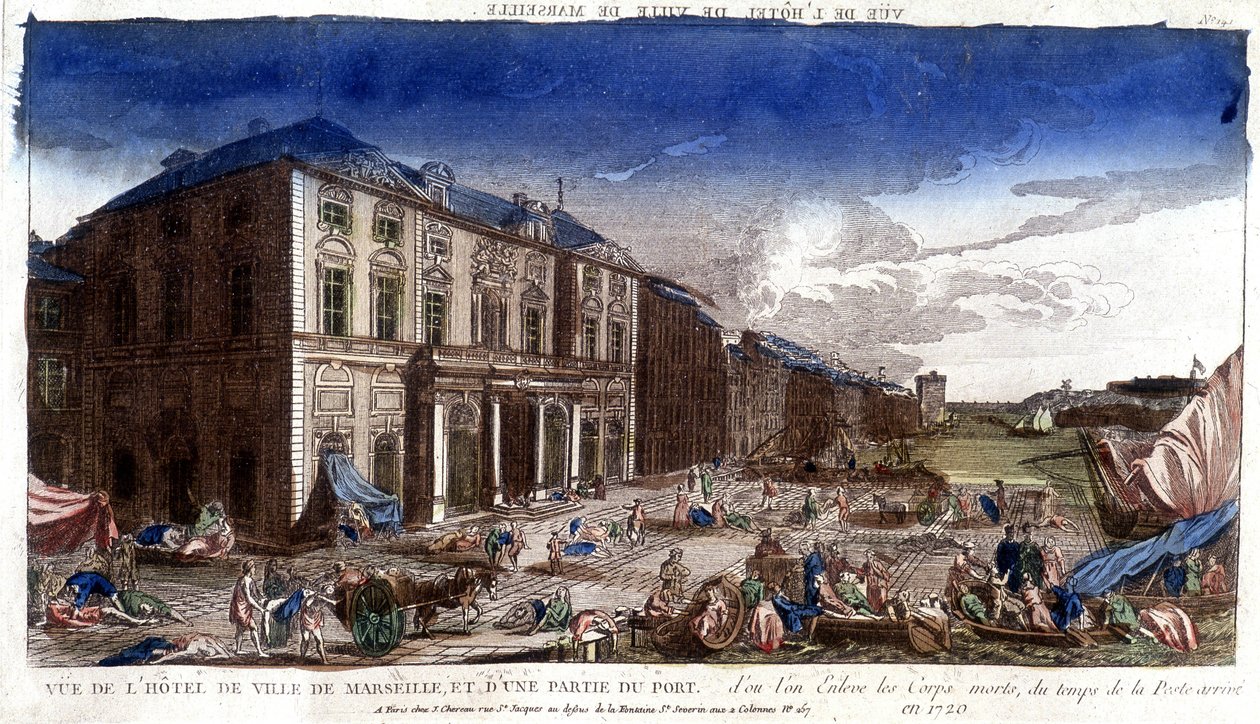 Marsilya belediye binasının ve 1720