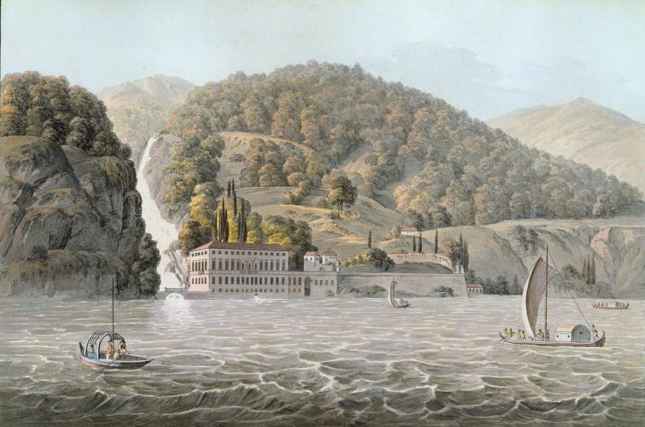 Villa Pliniana, Como Gölü, 1803 by French School