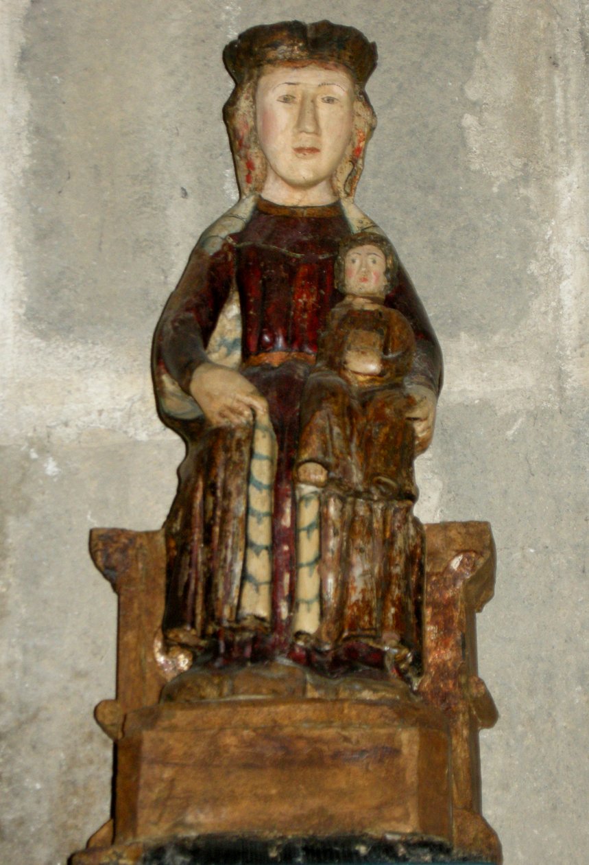 Bakire ve Çocuk (ahşap) by French School