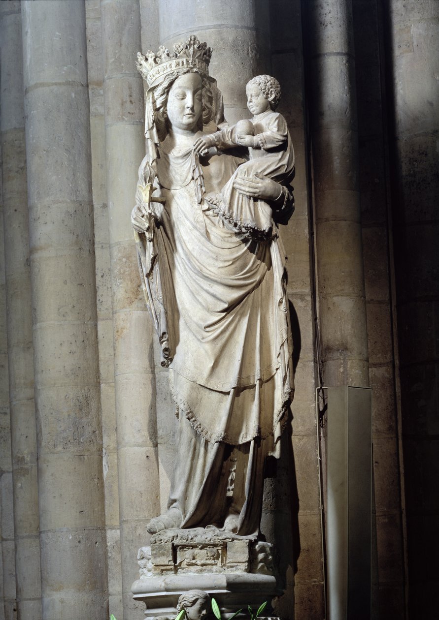 Notre-Dame de Paris olarak bilinen Bakire ve Çocuk by French School