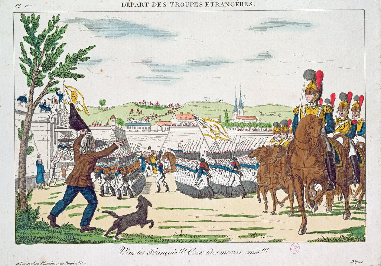 Yaşasın Fransızlar!, Yabancı Birliklerin Ayrılışı, 1818 by French School