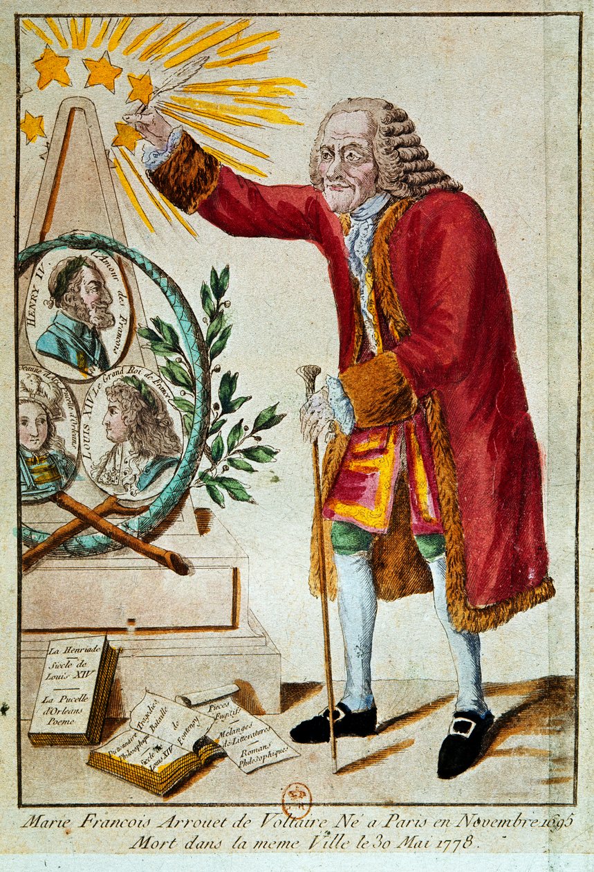 Voltaire (el renginde dağlama) by French School