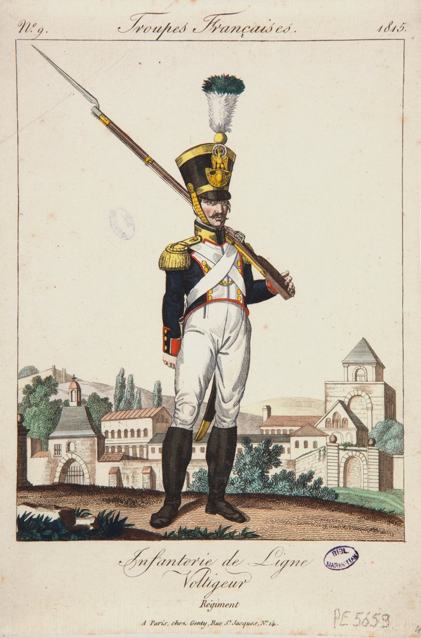 Hat Piyade Voltigeur, Fransız Birlikleri hayır. 9 by French School