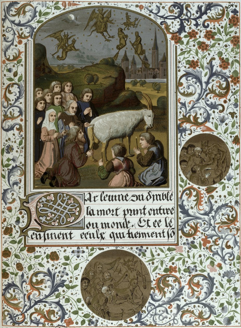 Waldensian Sabbath, bir el yazmasının tıpkıbasım kopyası, Paris, 19. yüzyıl by French School