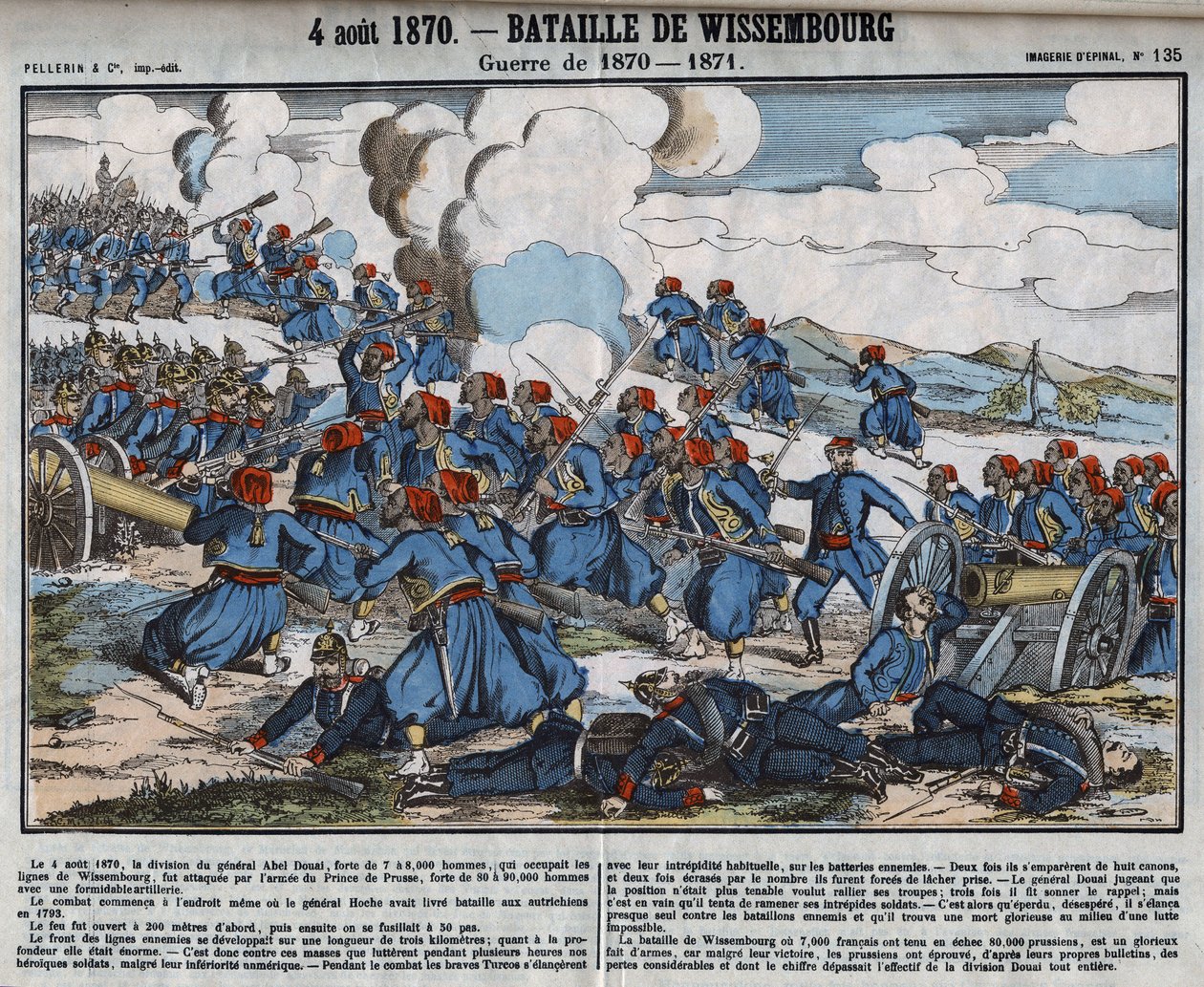 1870 - 1871 Savaşı: Wissembourg Savaşı, 4 Ağustos by French School