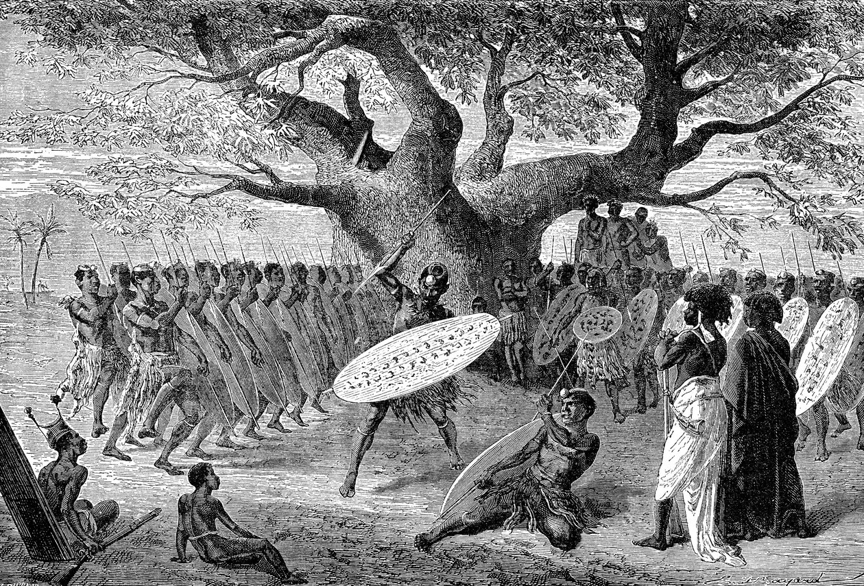Warriors Caffres Zoulous, Güney Afrika by French School