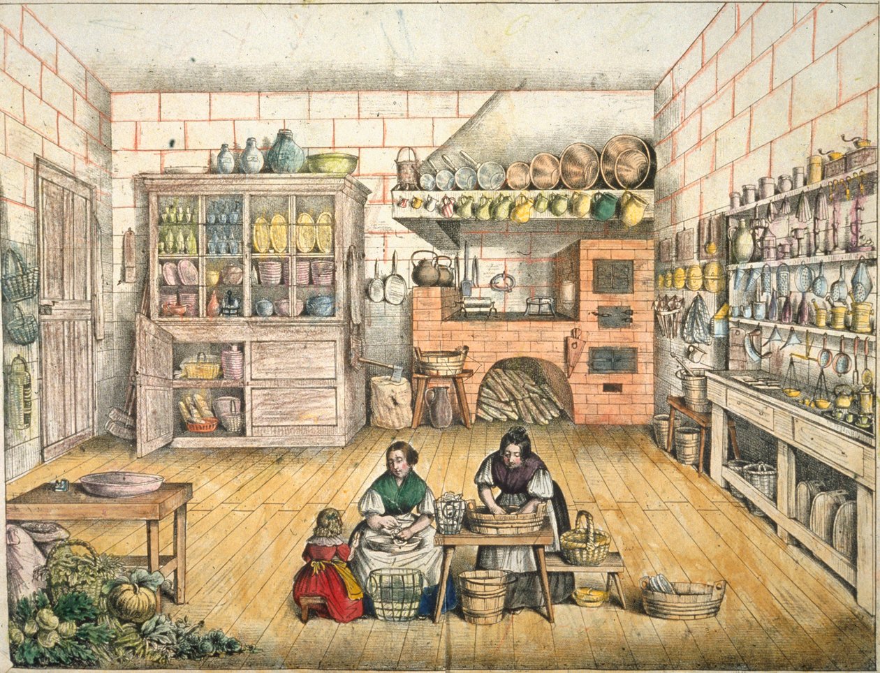 İyi stoklanmış rustik mutfak by French School