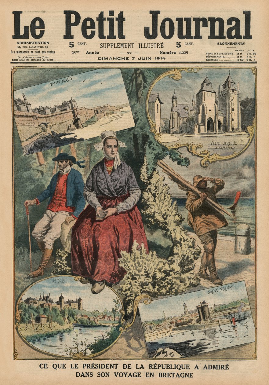 What the President of the Republic has admired during his trip through Brittany, front cover illustration from 