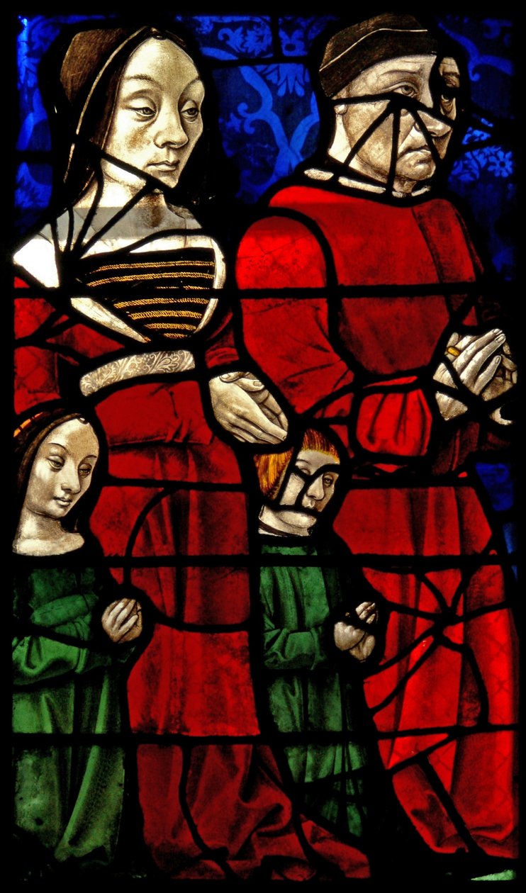 Bağışçı Duke Jean II de Bourbon ve eşi Catherine