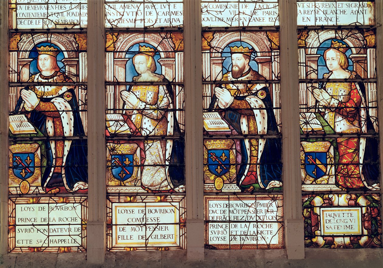 Louis de Bourbon (1465-1520) La Roche-sur-Yon Prensi, Louise de Bourbon (d.1561) Montpensier Kontesi, Bourbon II. Louis (1513-82) Duc de Montpensier ve Jacquette de Longwy ( by French School