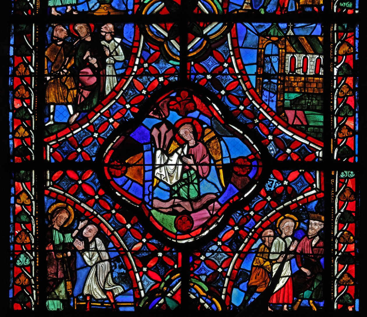 St James penceresinin ikinci bölümünü gösteren pencere, w5: ortada Tutku