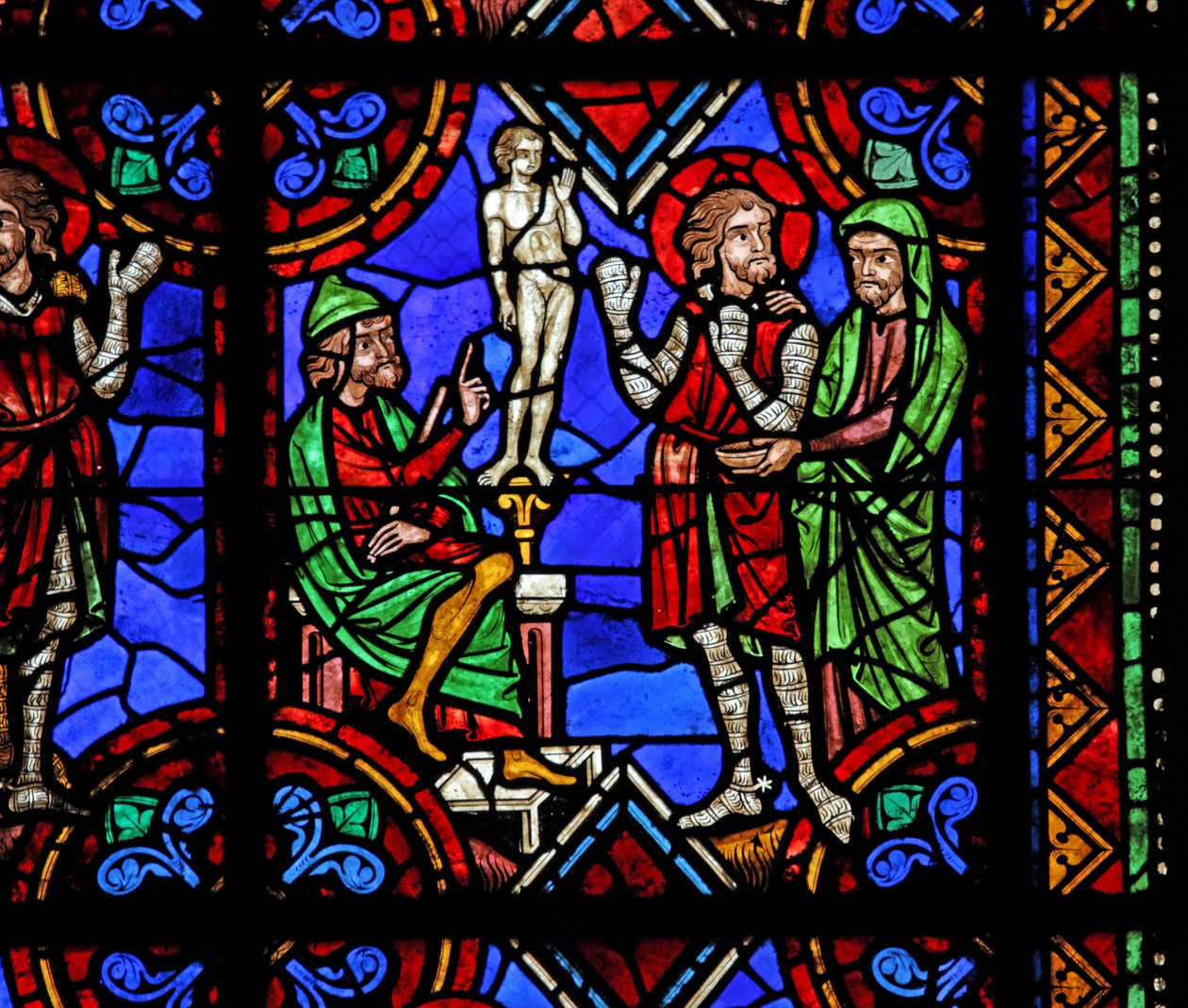 St Julian of Brioude hikayesini gösteren w06 penceresi - Diocletianus zulmü sırasında ölen Julien
