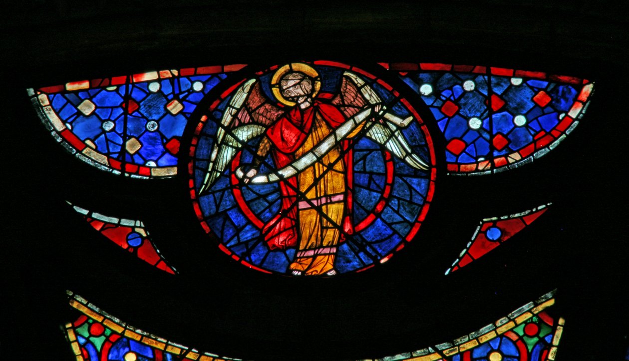 Bir meleği betimleyen w115 penceresi by French School