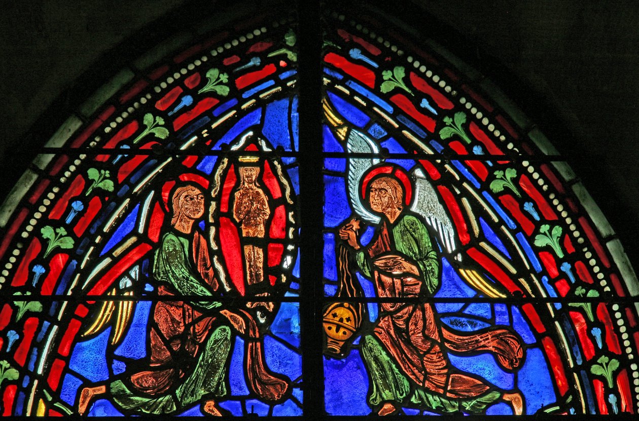 St Andrews ruhunun cennete yükseldiğini gösteren w11 penceresi by French School