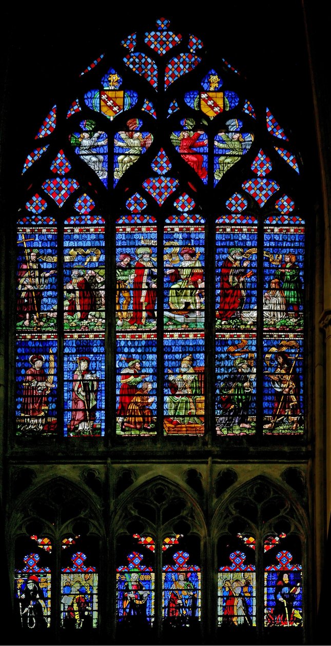 St Peter ve St Paul penceresini gösteren w127 penceresi by French School