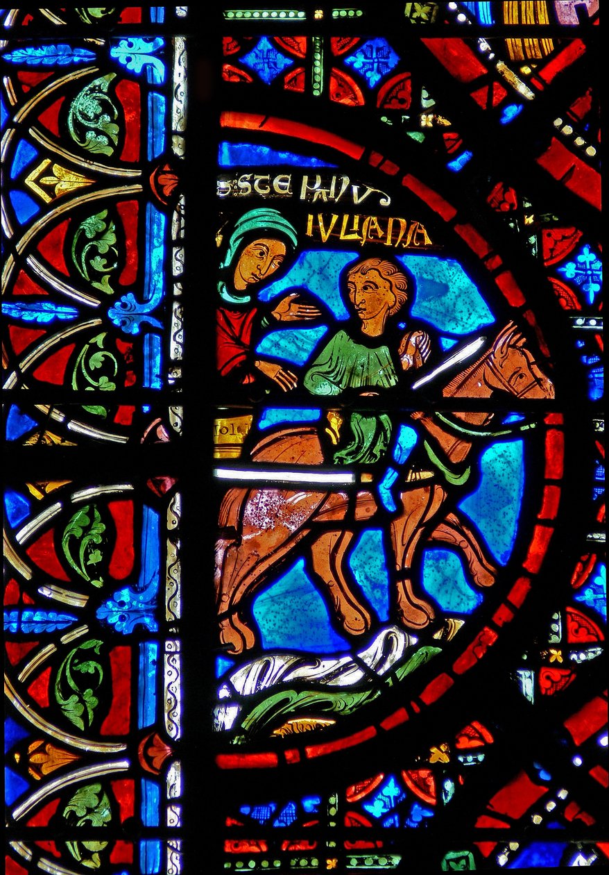 St Stephens kalıntılarının hikayesini gösteren w15 penceresi: kalıntılar Konstantinopolis