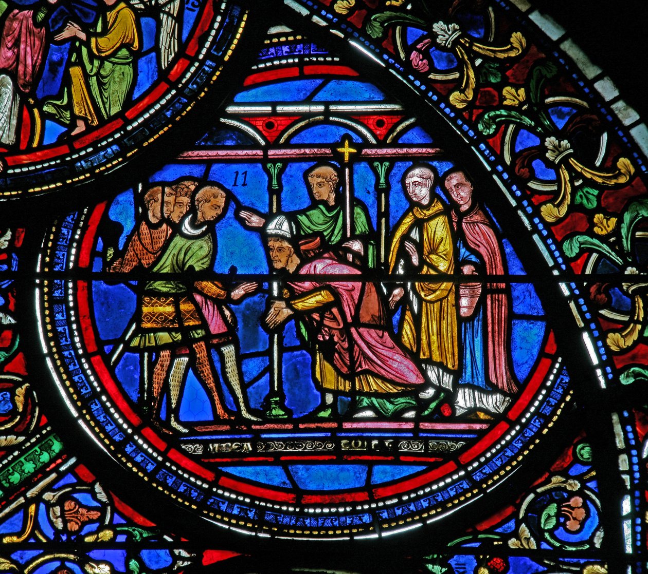 St Thomas Becket cinayetini gösteren w23 penceresi by French School