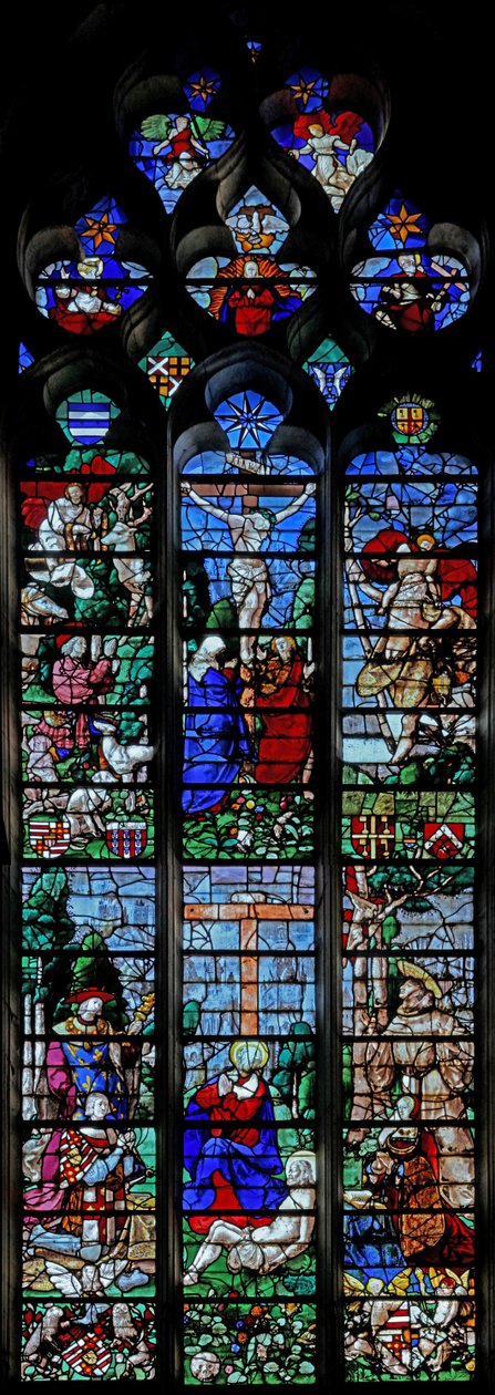 Hubert ve St Christopher ile Çarmıha Gerilme