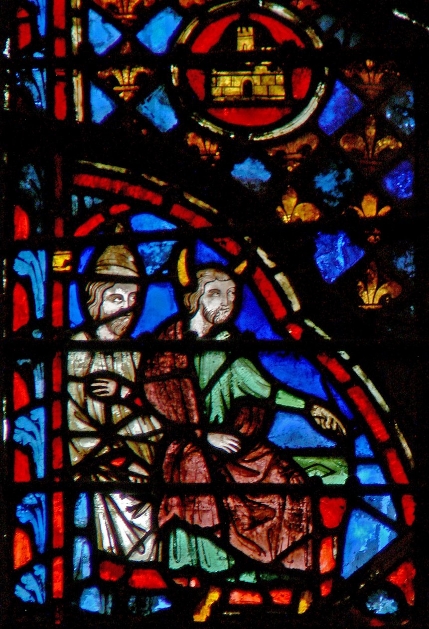 Window w3 Moses ve Aaron, Sabbath Numb XV 35-36