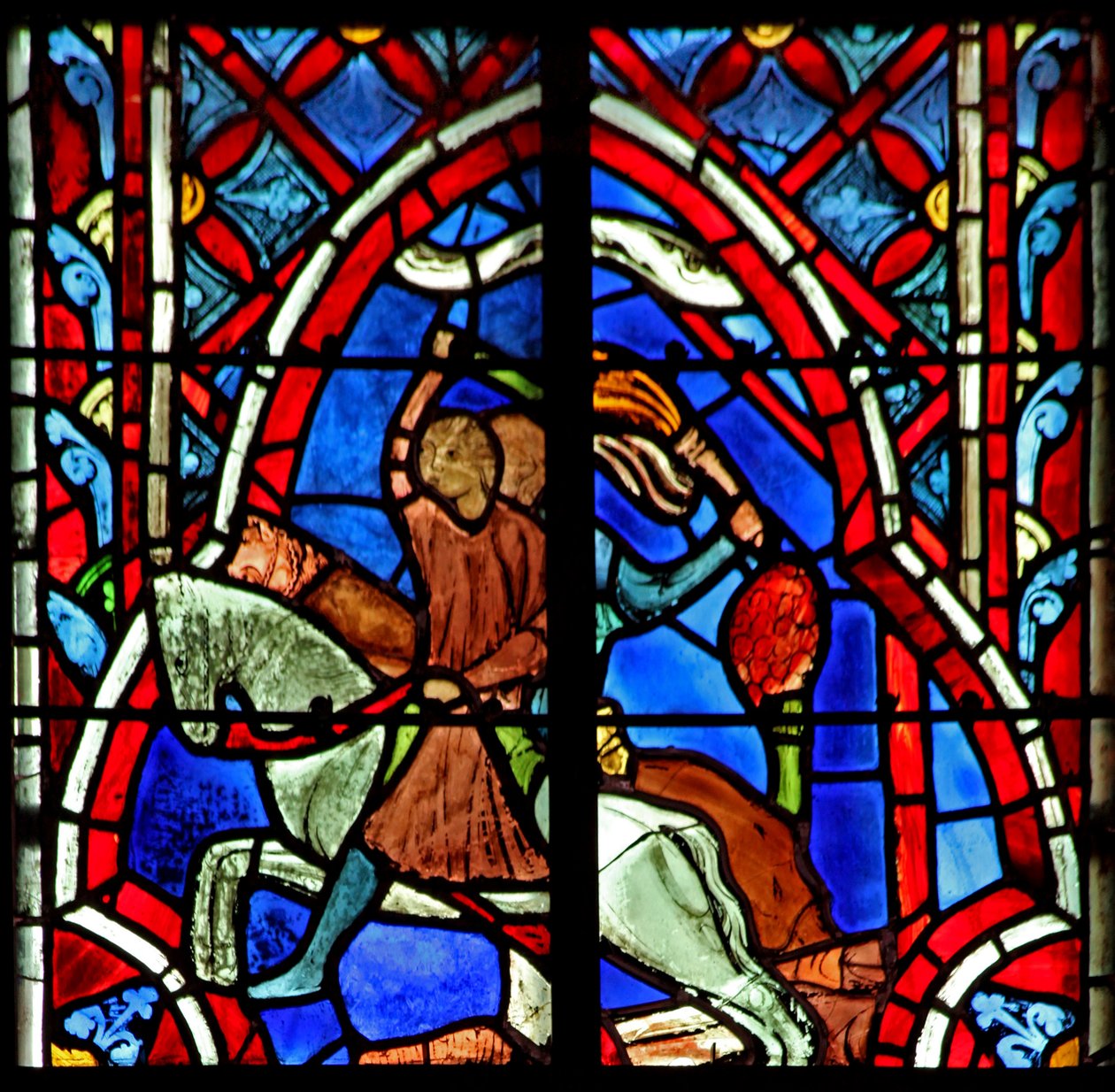 Pencere w5 Succoth görevlilerinin Cezalandırılması. Hakemler VIII 1-17 by French School