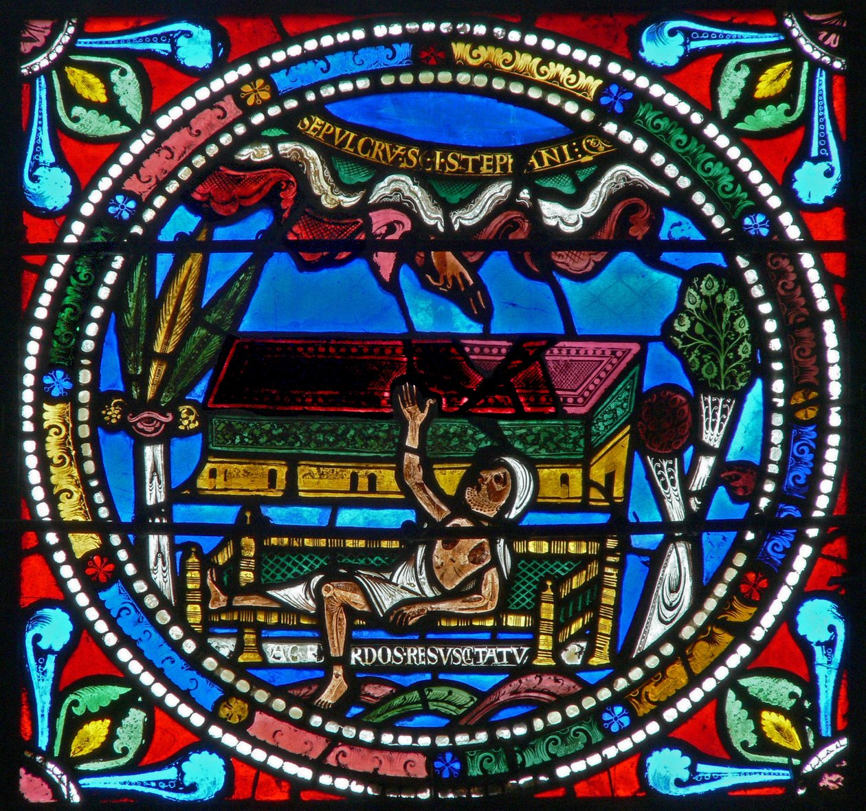 Bir rahibi tasvir eden wXVII penceresi - diriliş by French School