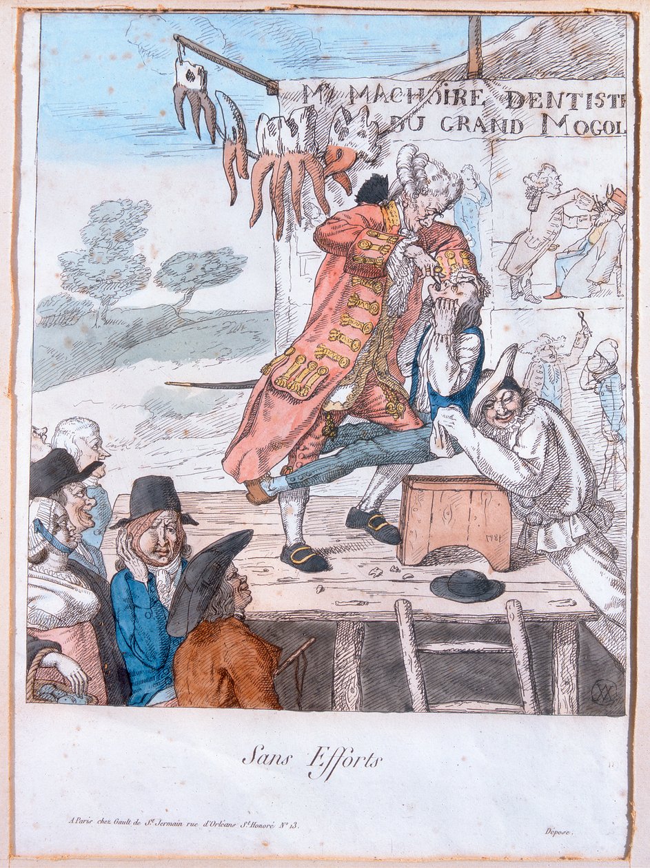 Çabasız, 1781 (renkli gravür) by French School