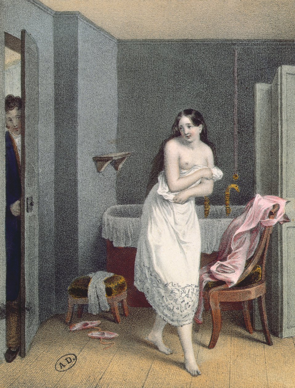 Banyodan Çıkan Kadın, 1825 dolayları by French School