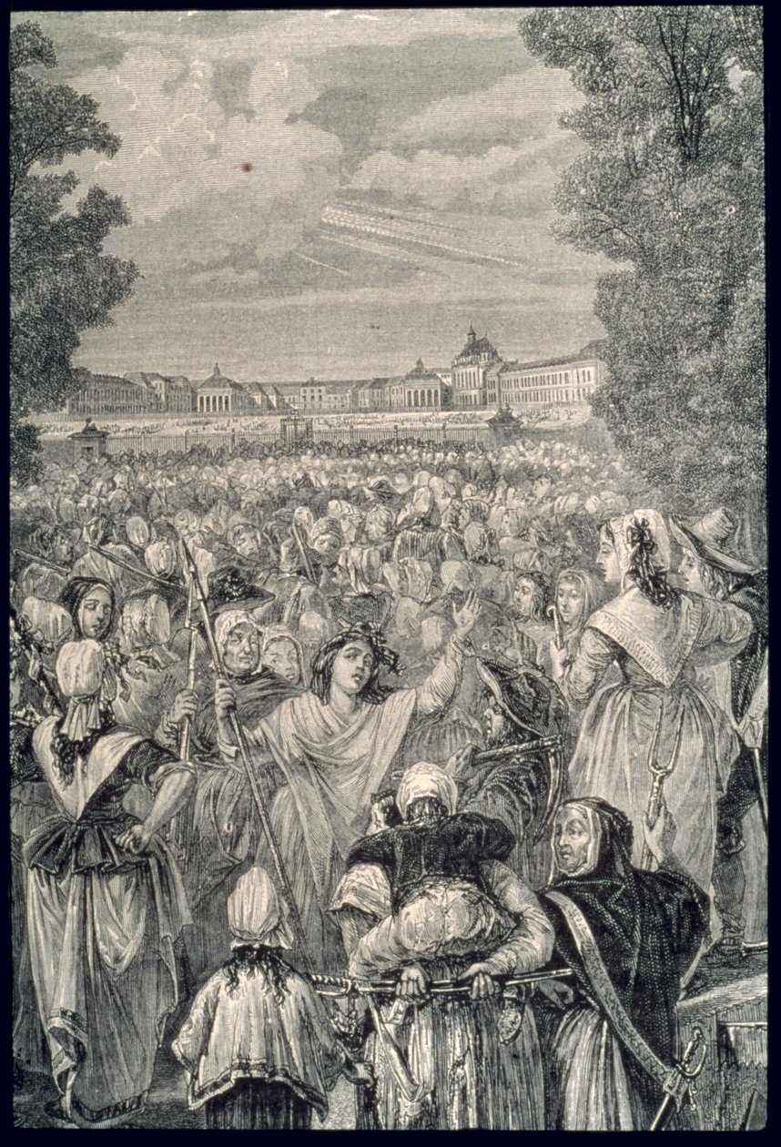 Women March on Versailles, 56 October 1789  by French School