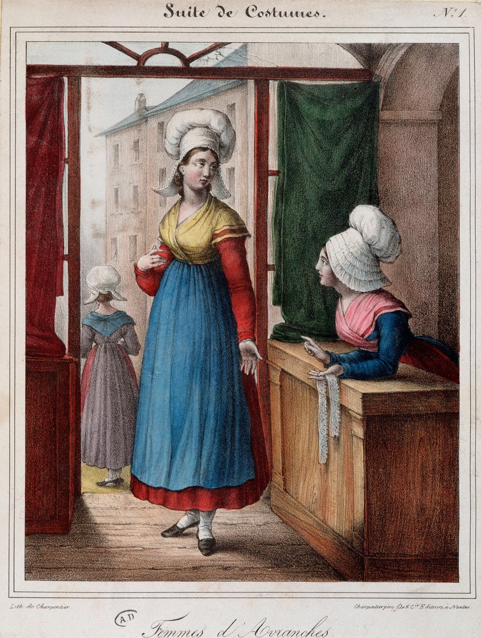 Avranches Kadınları (Manche) - litografi by French School
