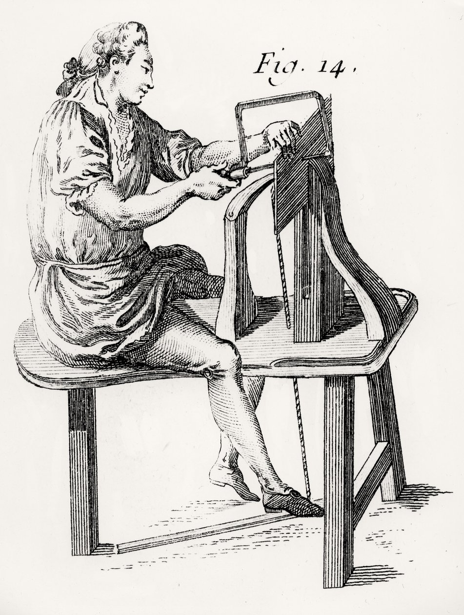 Woodworker, LArt du Menuisier by Andre Jacob Roubo, pub. 1769-74 by French School