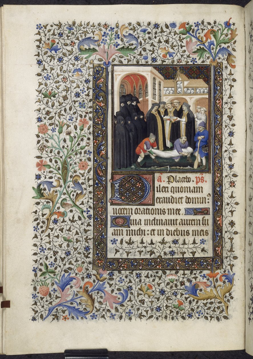 Yates Thompson 46 f156 v - Ölülerin Mezarı, c.1410-20 (parşömen) by French School