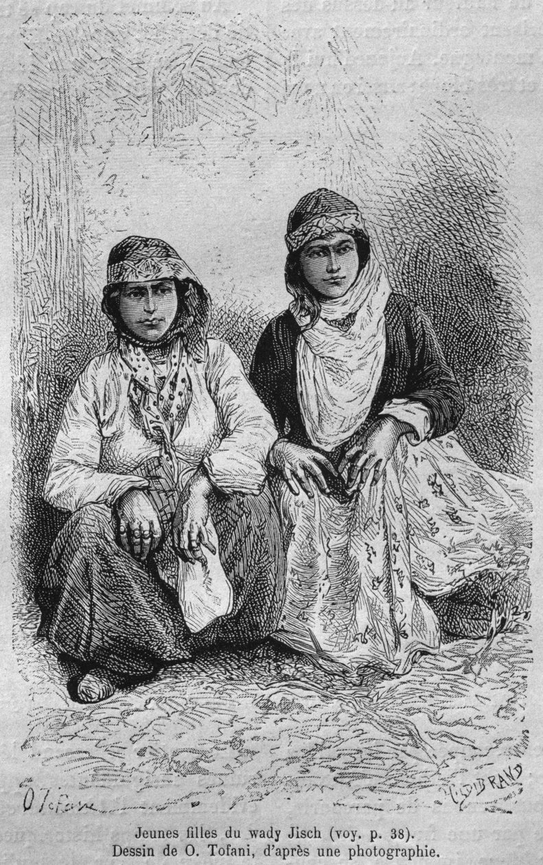 Bugün Suriye'den gelen genç kızlar. Fenike, Lübnan ve Judee'de seyahatler. 1875-1880, Louis Charles Emile Lortet, 1884 by French School
