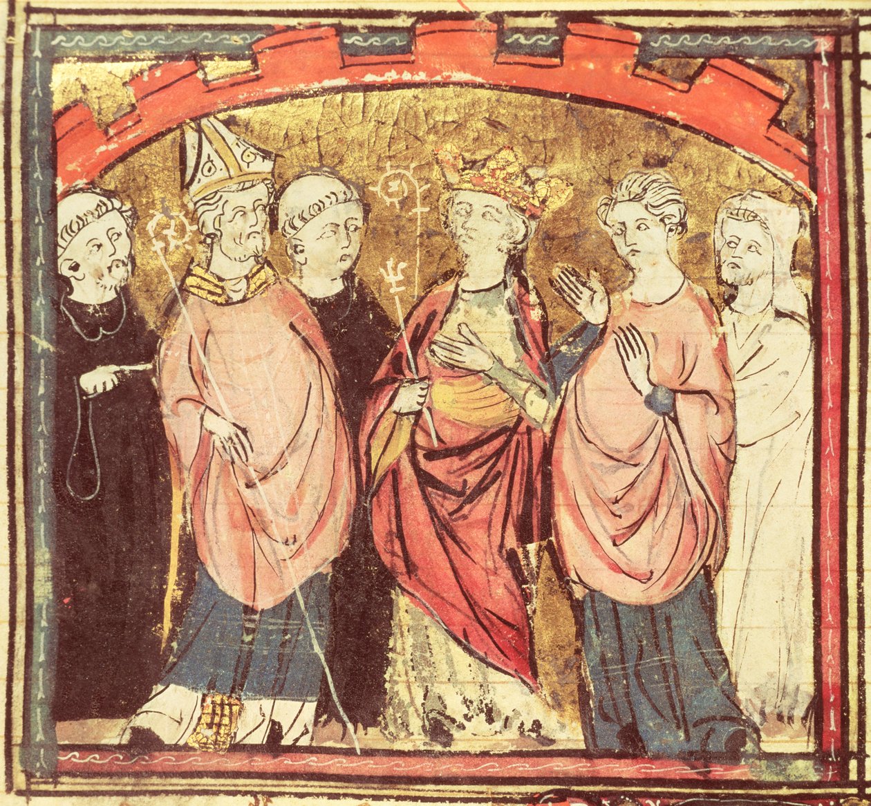 f.73r Dagobert I (605-39), Grandes Chroniques de France