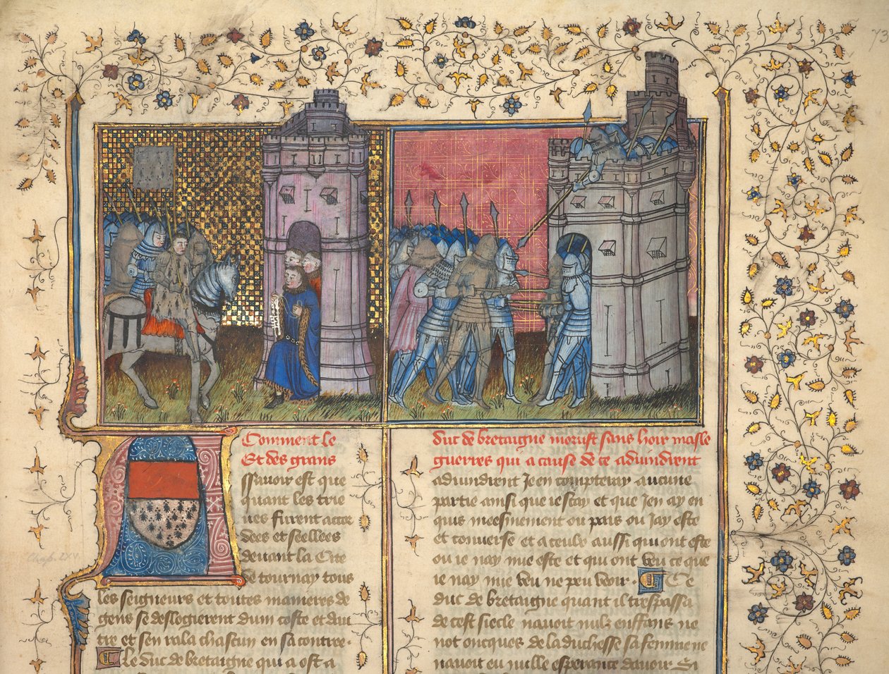 f. 73: Jean Froissart (parşömen) tarafından 