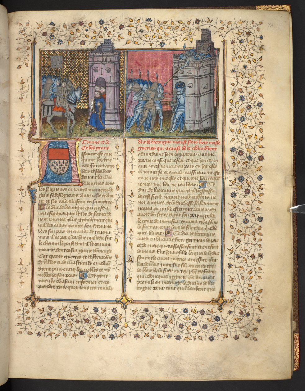 f. 73: Jean Froissart (parşömen) tarafından 