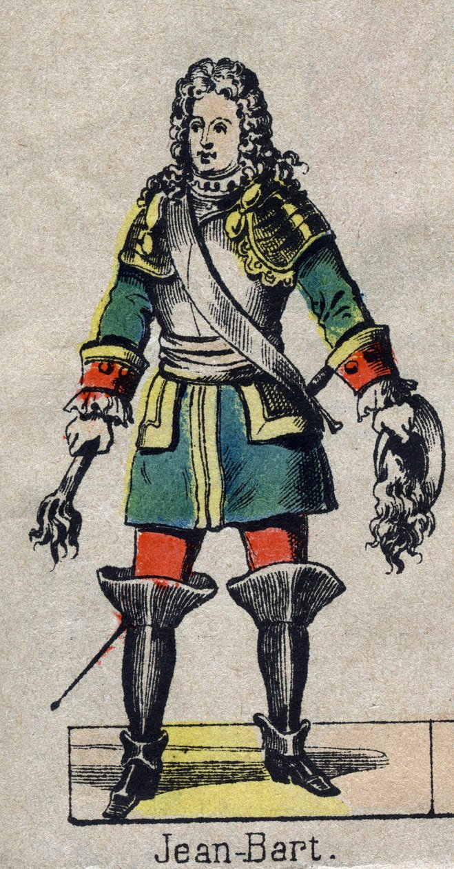 Jean Bart (1650-1702), Fransız denizci, korsan portresi. 19. yüzyılın sonundan Epinal görüntüsü. by French School