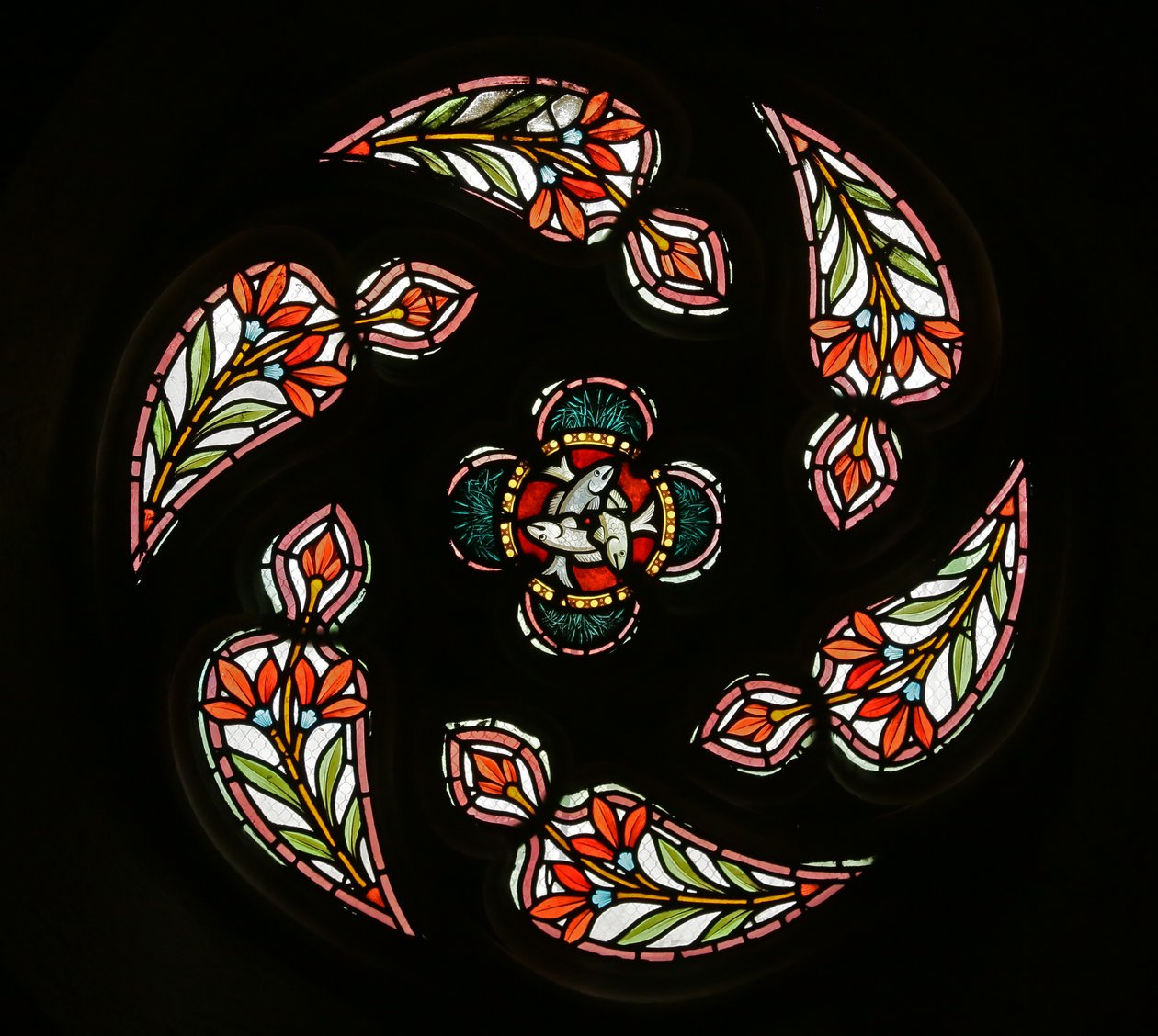 batı ucundaki gül penceresi (vitray) by French School