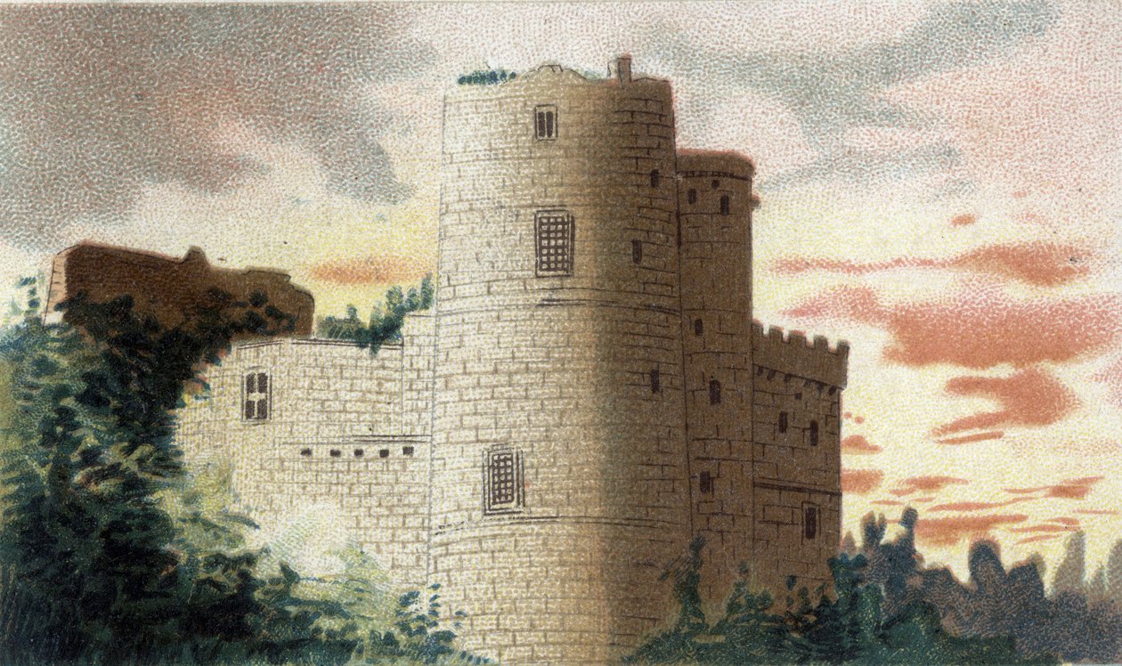 Clisson kalesinin görünümü (alt Loire) by French School