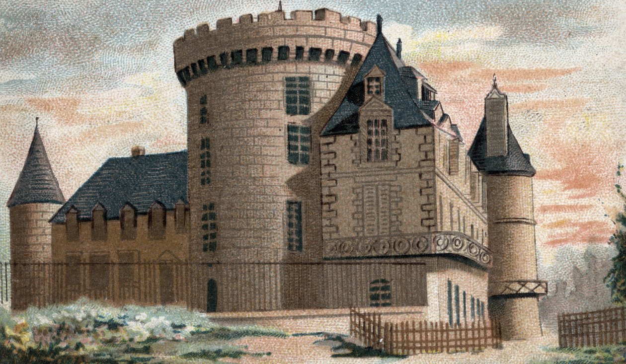 Rambouillet kalesinin görünümü (Seine ve Oise). by French School
