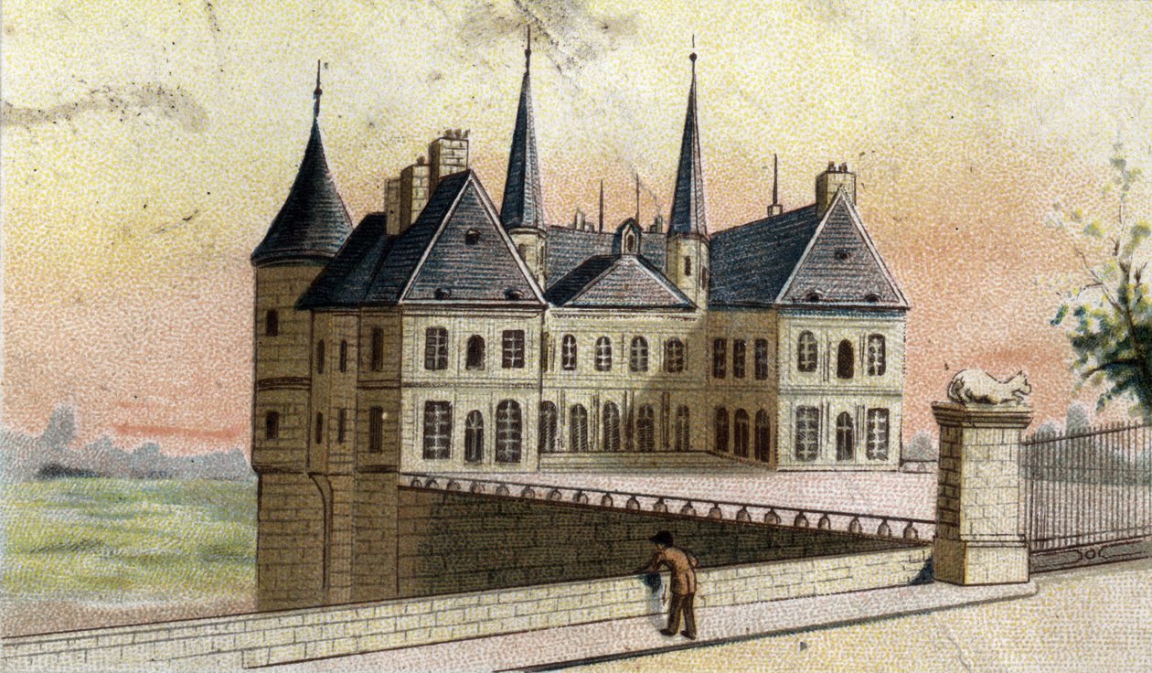 Randan kalesinin görünümü (Puy de dome) by French School
