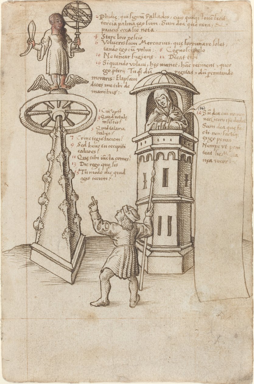 Fırsat Heykeli, Yoldan Geçen Bir Kişi ve Pişmanlık [fol. 8r] by French early 16th Century