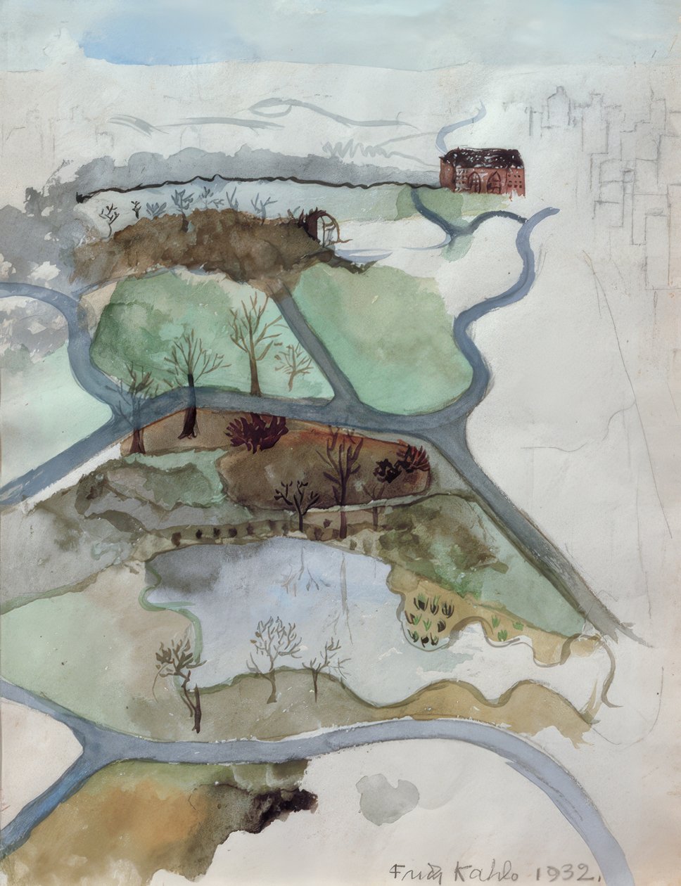 Central Park manzarası by Frida Kahlo