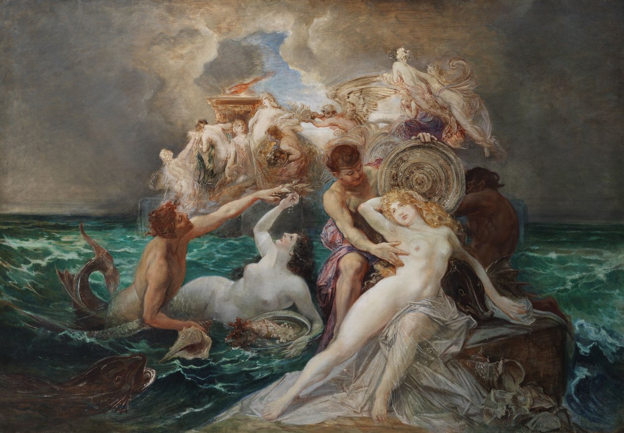 Poseidon ve Nereidler by Friedrich Ernst Wolfrom